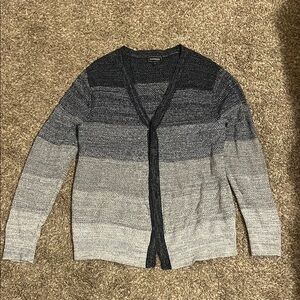 Express Blue Cardigan Sweater Modern Knit